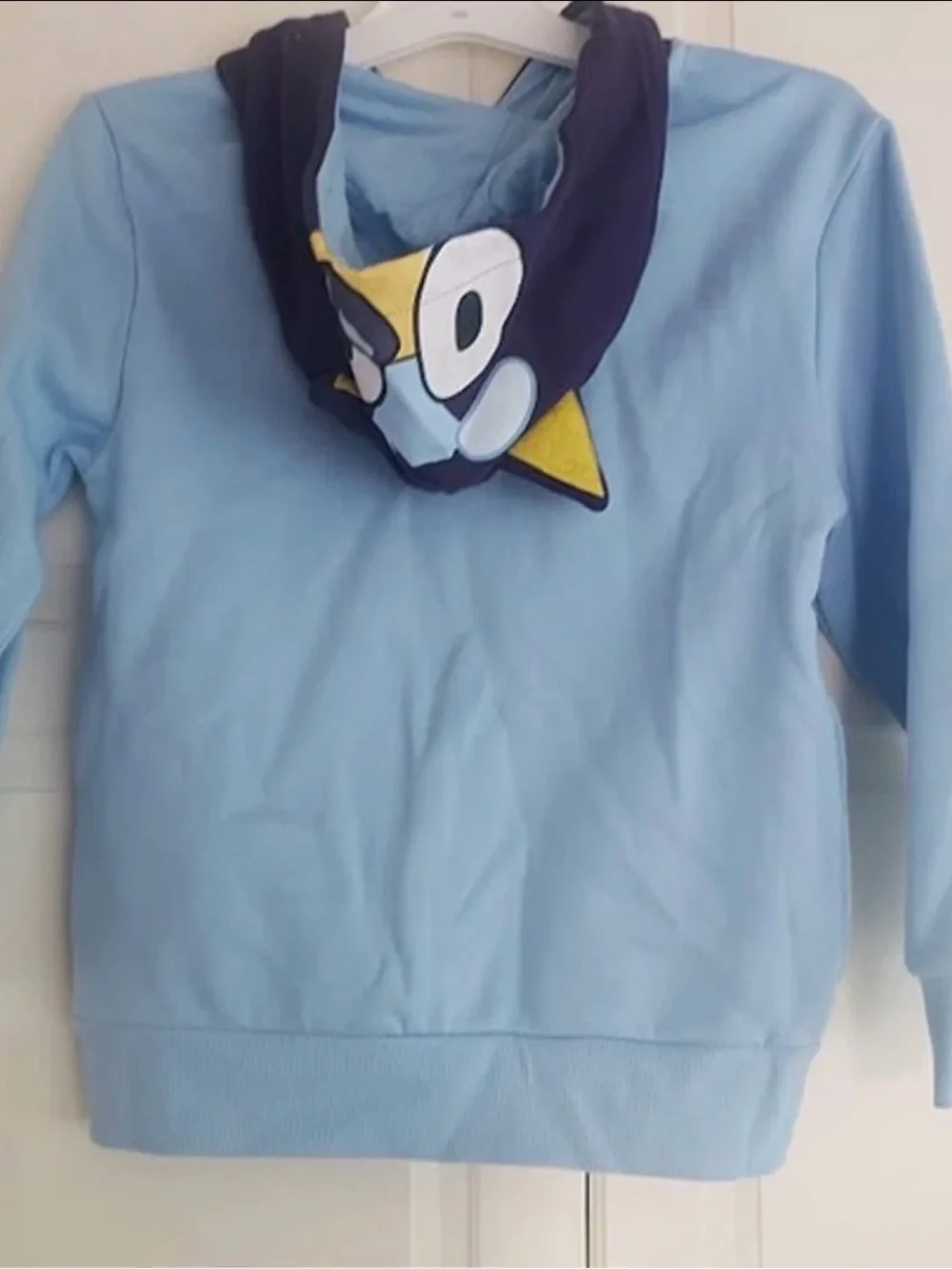Blue Kids Zip-Up Hoodie with Contrast Panel